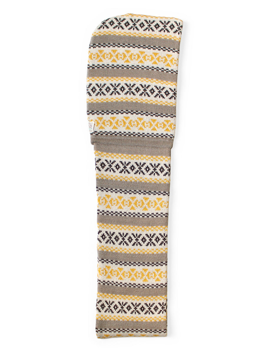 5G Wool Yellowknife Fair Isle Balaclava Scarf