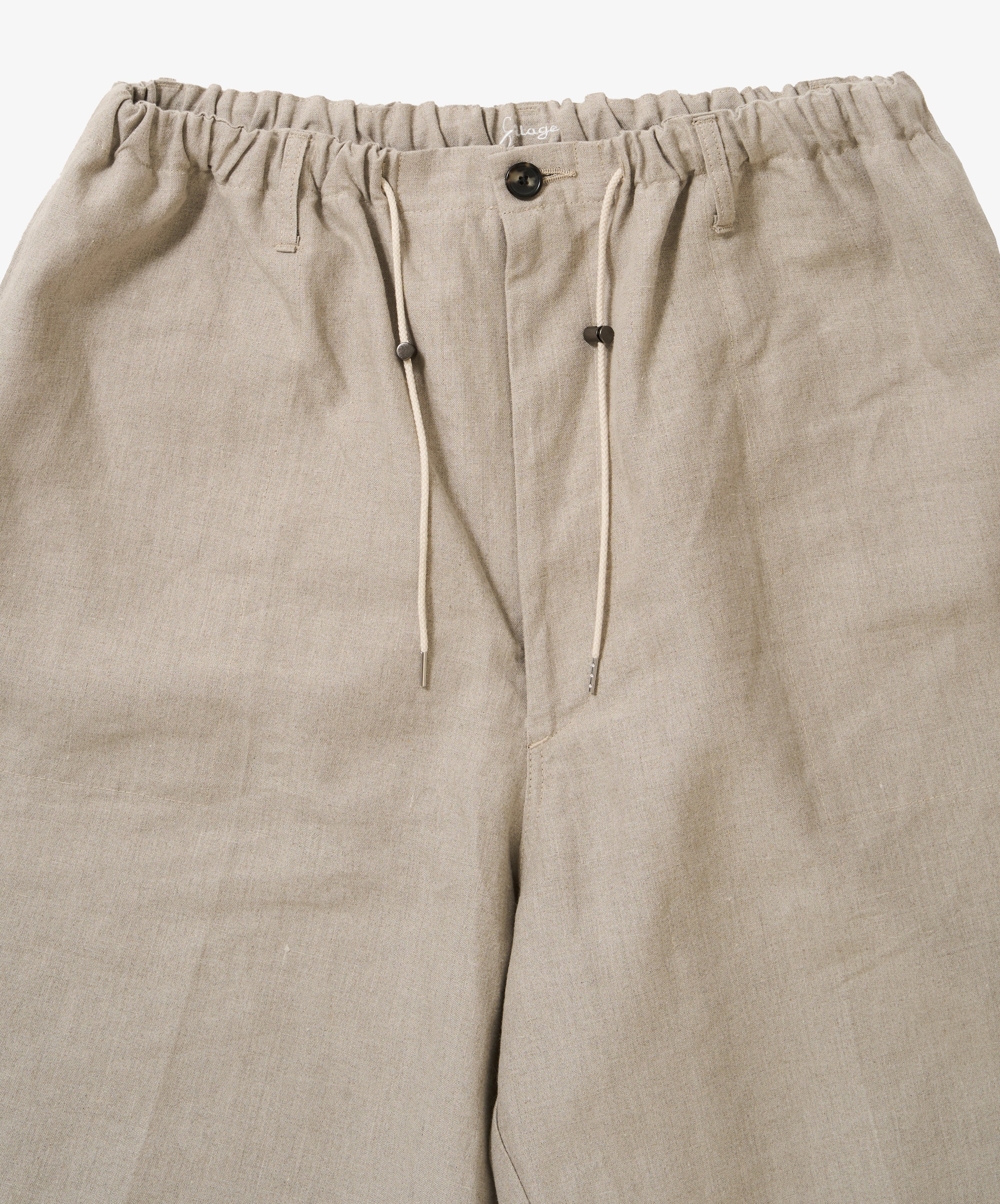 circular fatigue short pants linen ivory