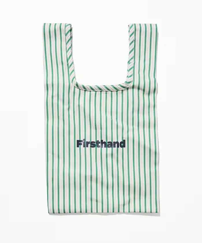 Stripe Print Canvas Market Bag