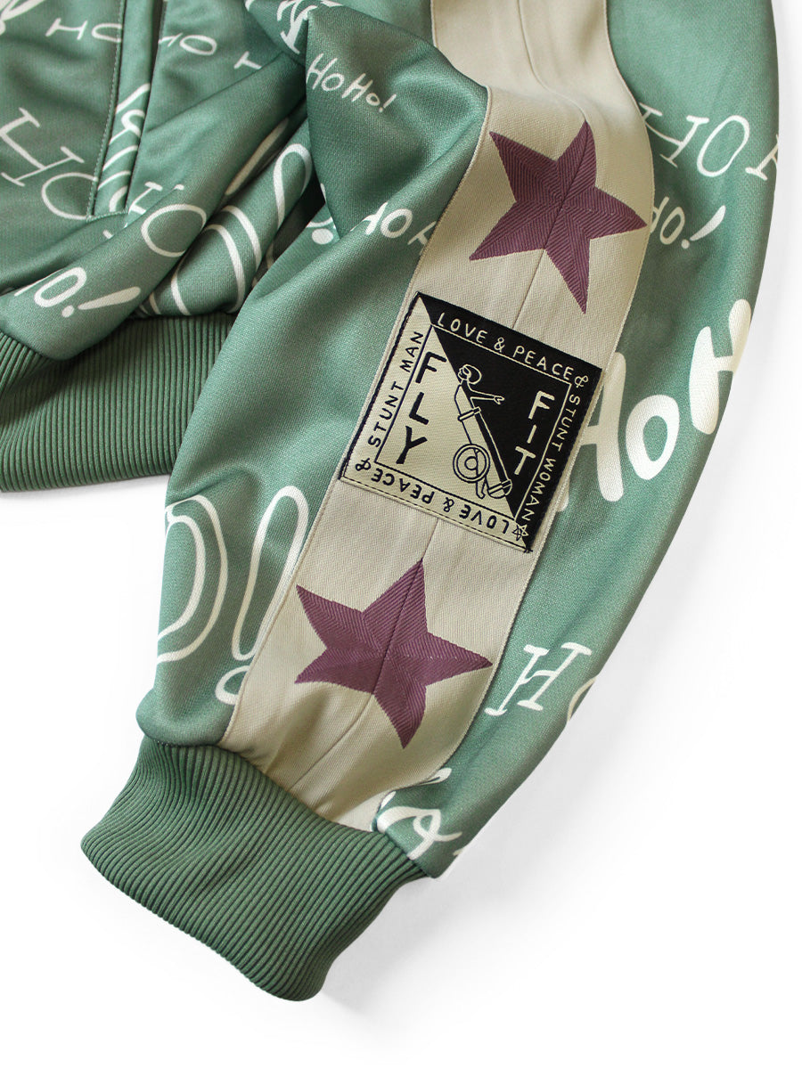 Smooth Jersey HOHOHO Pattern Track Jacket