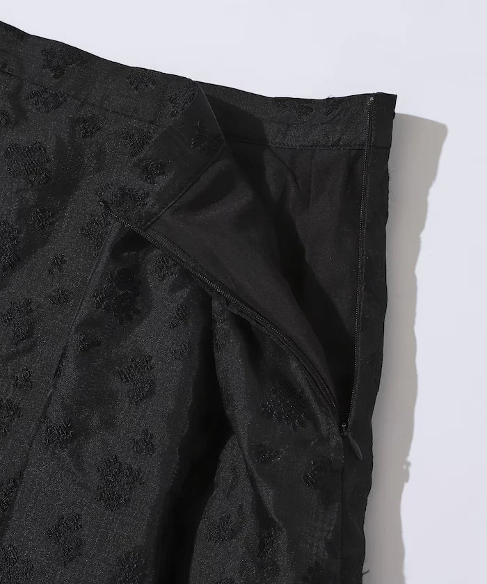 Flower Sheer Jacquard Cocoon Skirt