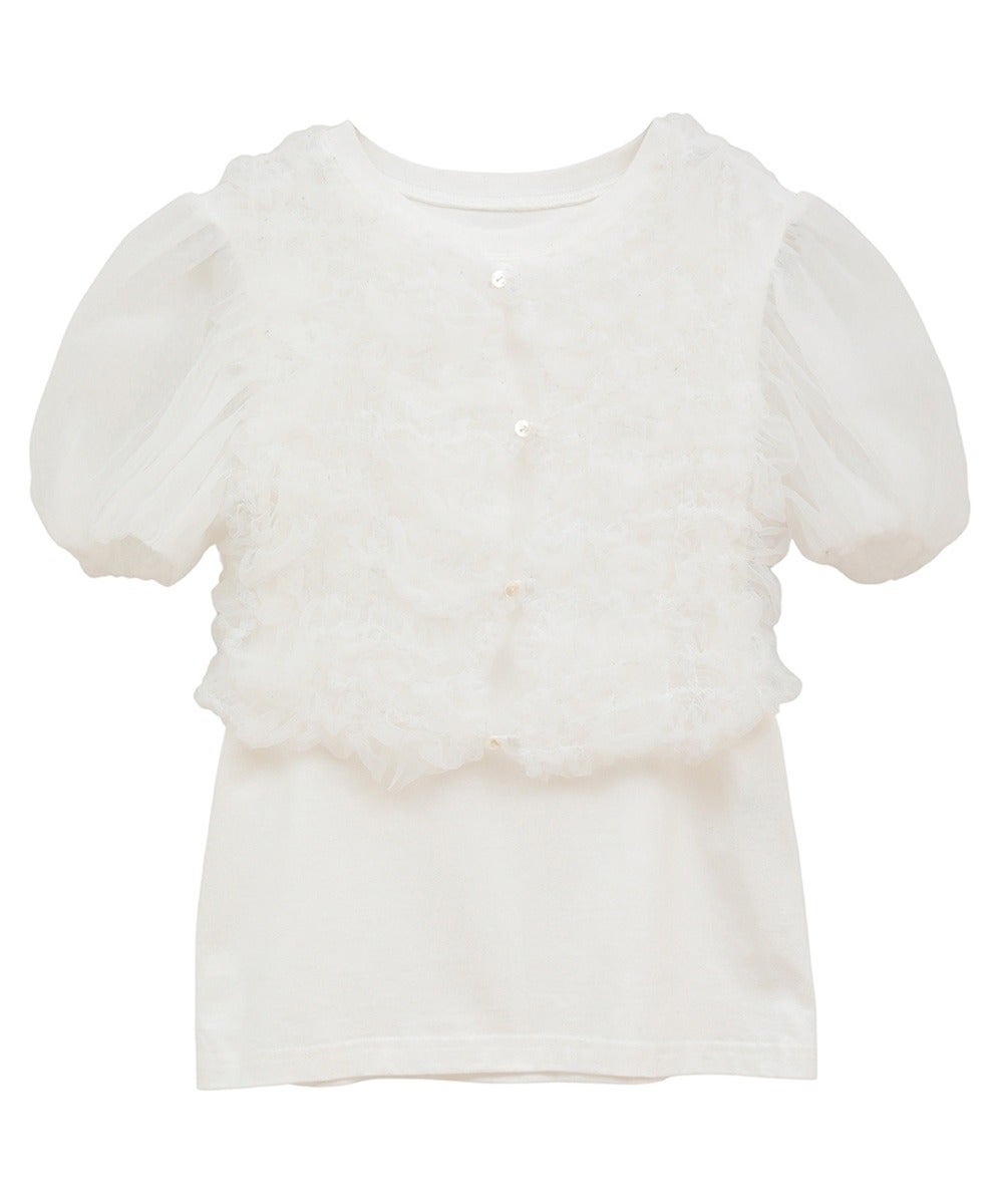 TULLE VEST LAYERED TOPS