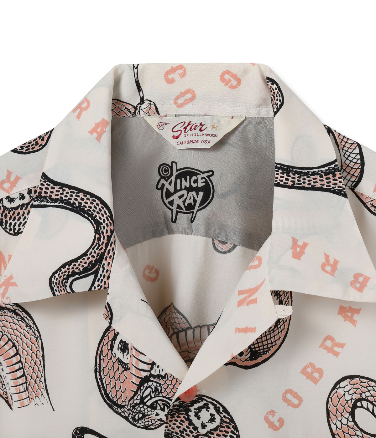 HIGH DENSITY RAYON OPEN SHIRT “KING COBRA” by VINCE RAY