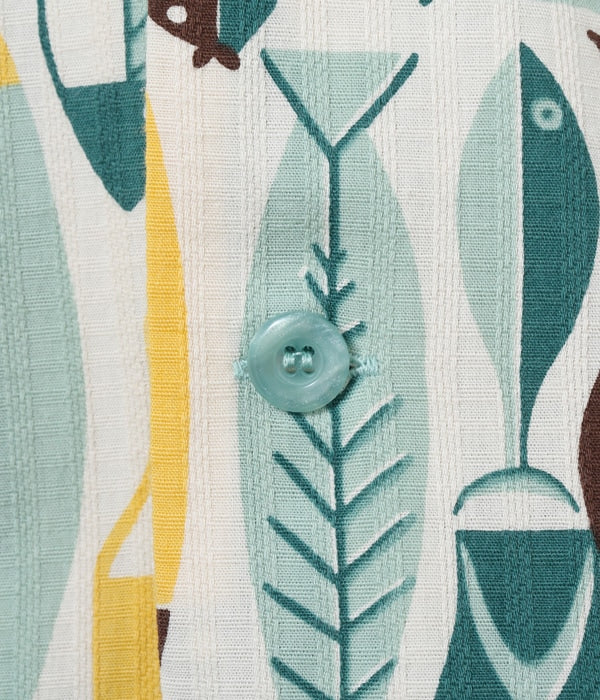 DOBBY COTTON OPEN SHIRT “FISH”