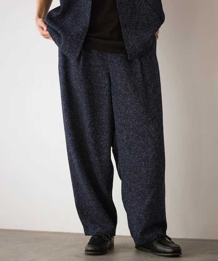 Dry Touch Summer Tweed Spindle Easy Wide Pants