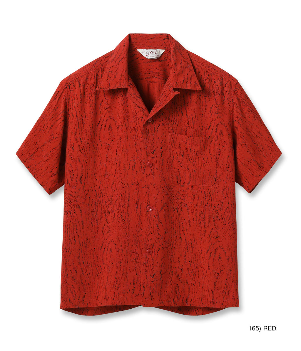 HIGH DENSITY RAYON OPEN SHIRT “WOOD GRAIN”