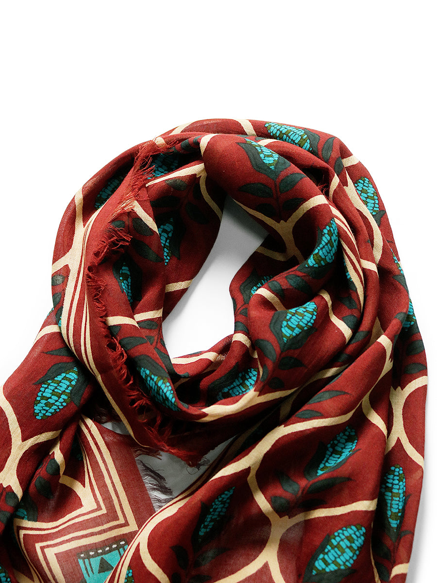 Rayon Disco Arabesque Pattern Shawl