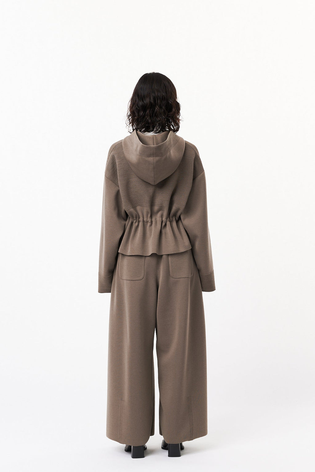 TW MILAN RIB CROPPED HOODIE