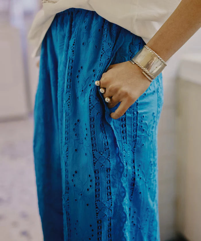 Cutwork Embroidered Easy Pants