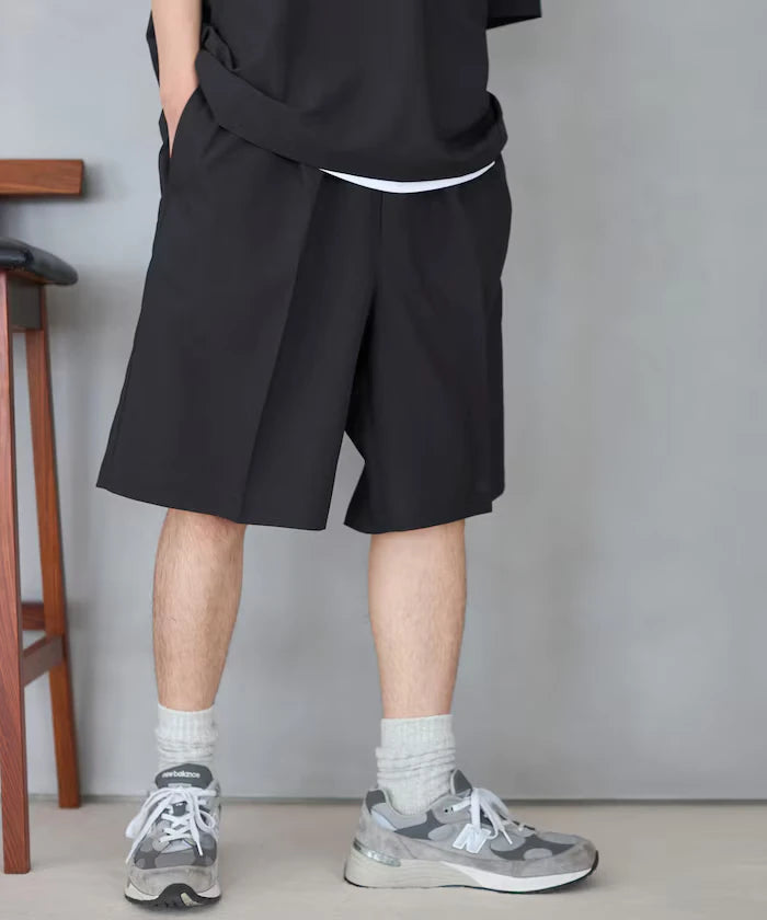 Functional Fabric Pullover Short Sleeve Shirt Set 3-piece Set / Washable / UV Cut / Quick Dry / Cool Touch