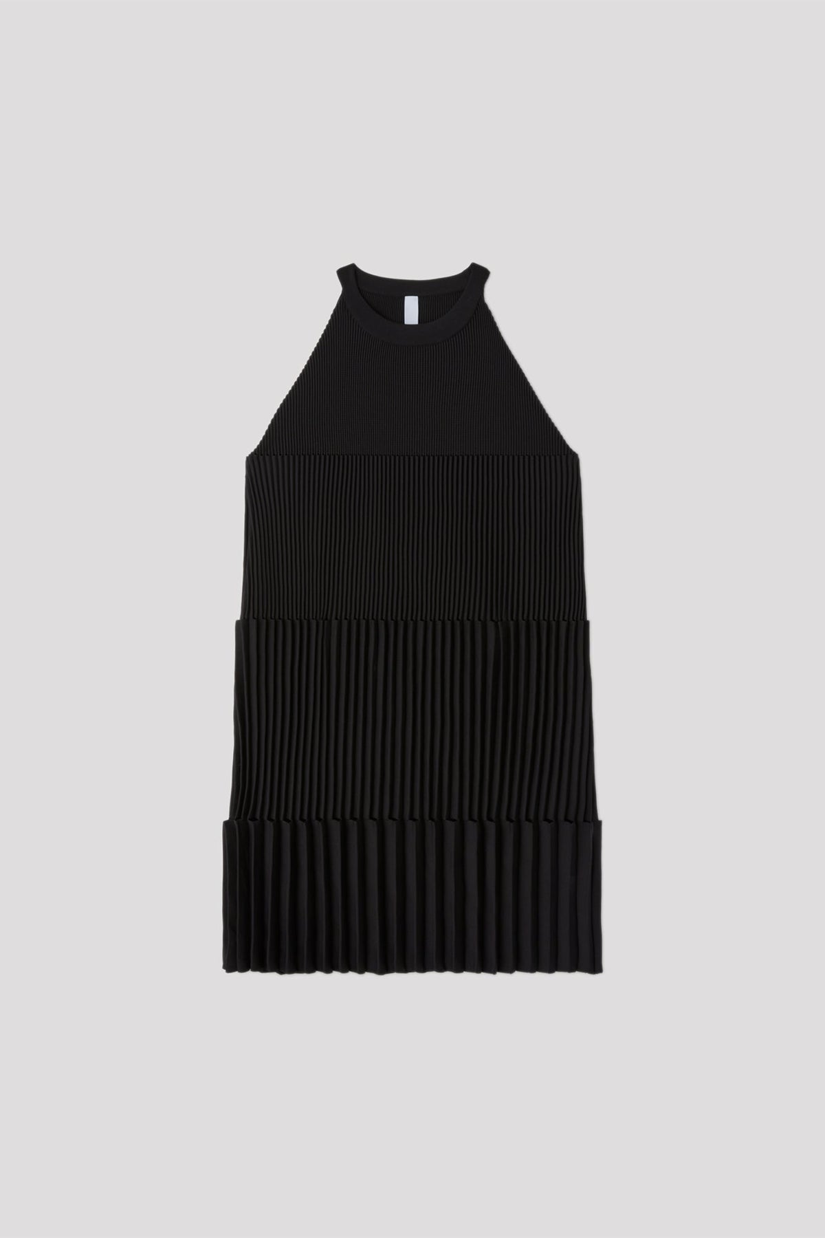 ACCORDION SLEEVELESS MINI DRESS