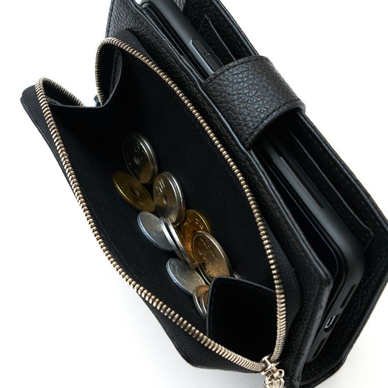 SHRINK LEATHER MOBILE MULTI CASE sizeS/BROWN