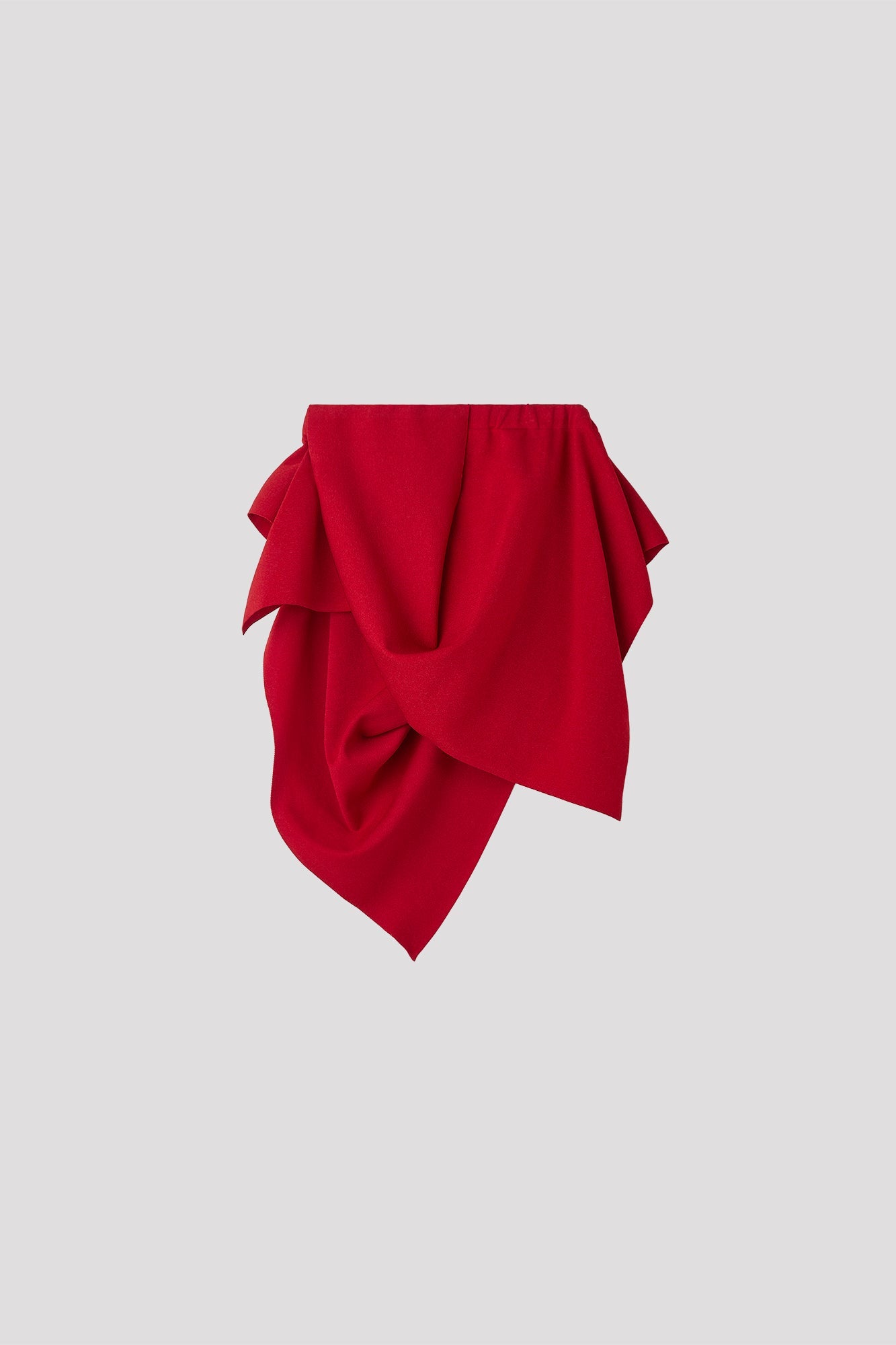 AC MILAN DRAPED STRAPLESS TOP