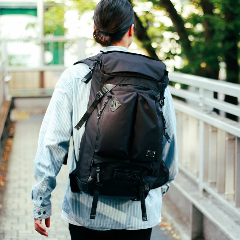 EXCLUSIVE BALLISTIC NYLON 2POCKET BACK PACK /BLACK