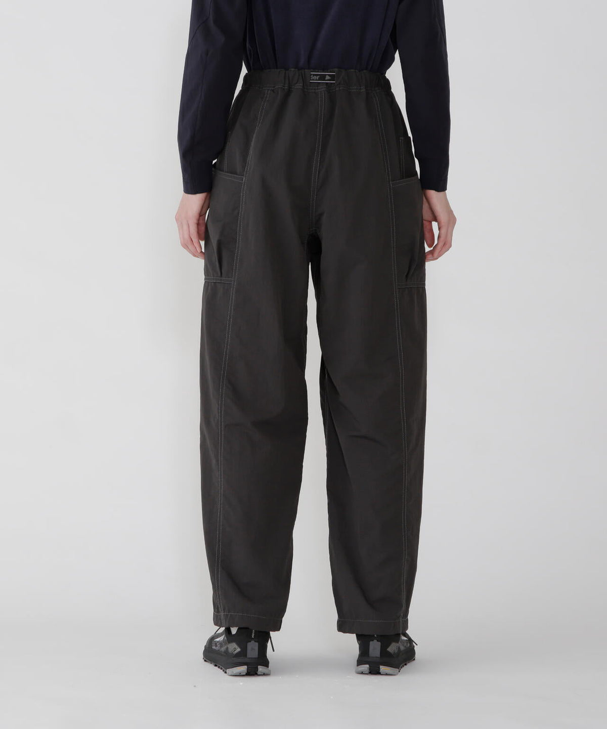 crinkled nylon pants