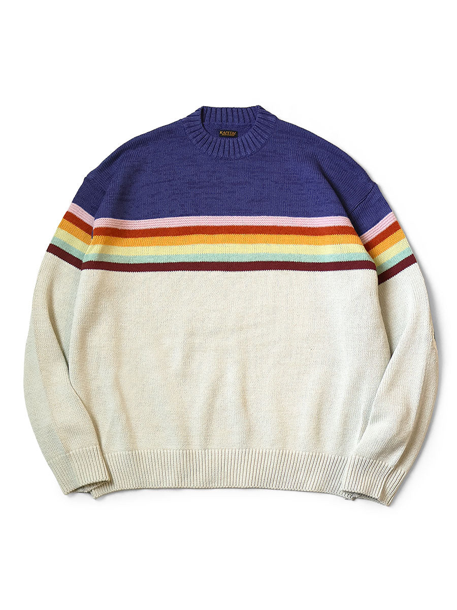 5G Cotton Knit RAINBOW & PECKISH RAINBOWY Crew...