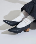 Leather Wedge Sole Pumps
