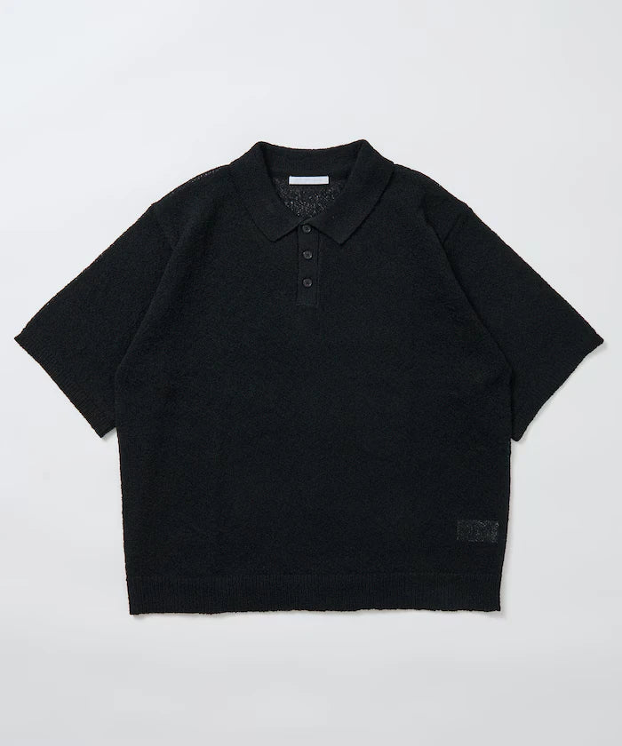 Dry Touch Boucle Yarn Knit Polo Shirt