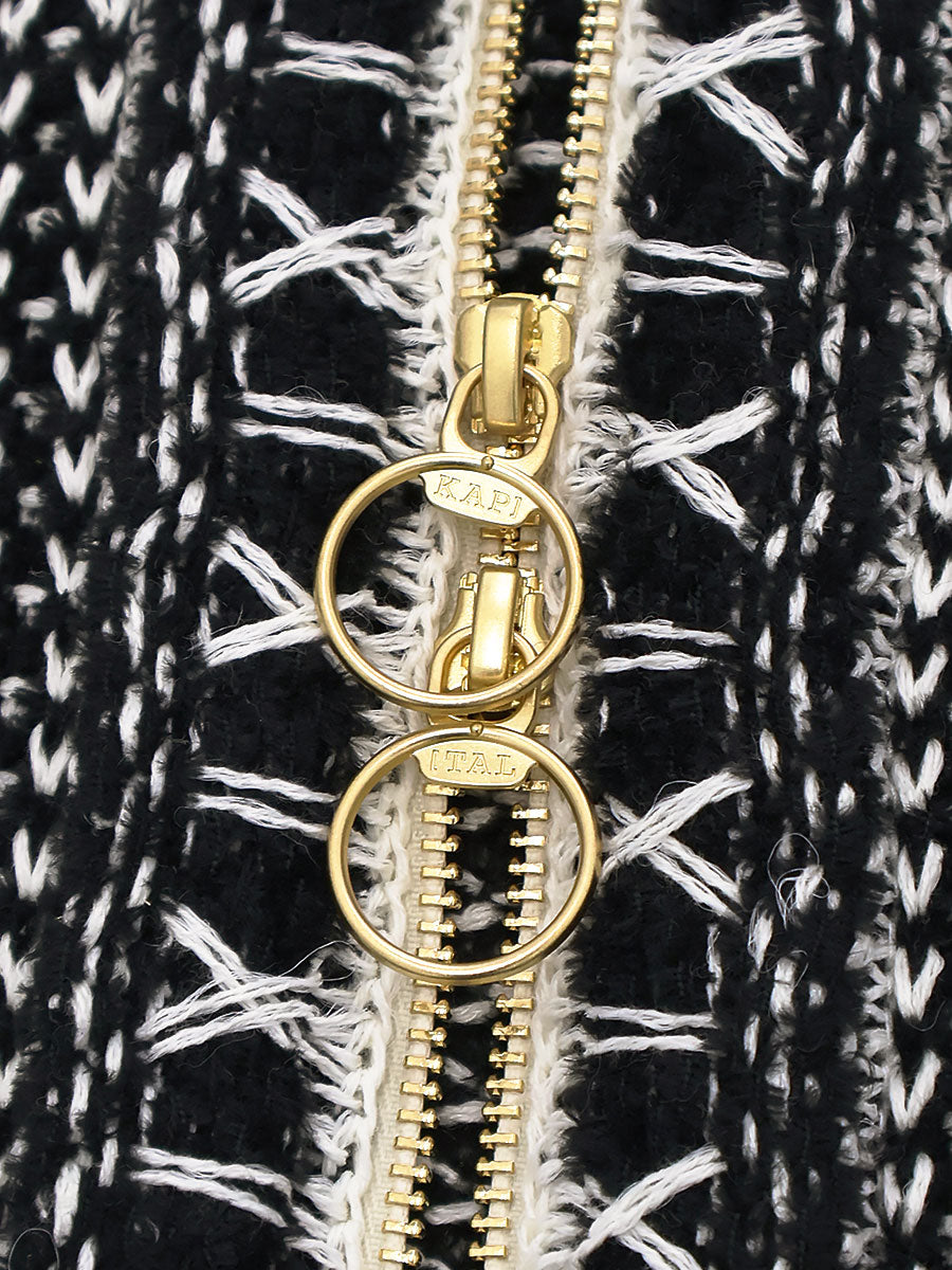 5G Knit Zip Cava Cardigan