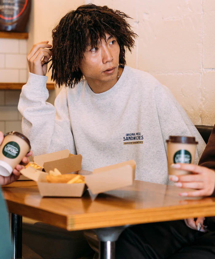 LANDER SANDWICHES×FREAK'S STORE/ Lander Limited Edition Big Silhouette Back Print Crewneck Sweat 【Limited Release】