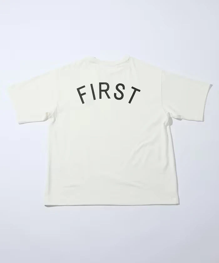 6 oz Front Logo Embroidered Crew Neck T-Shirt / Back Print T-Shirt PRINT ROUND FIRST