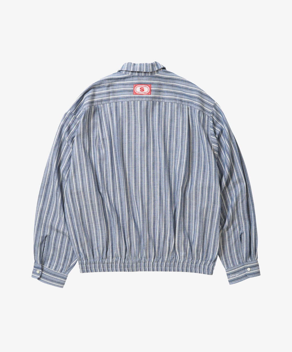 banshu ori ribbed shirts blue multi stripe