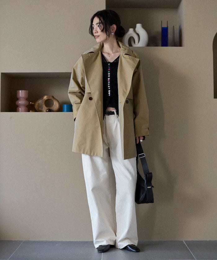 T/C Chambray Short Trench Coat