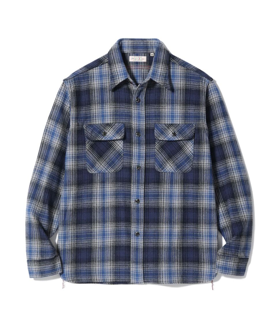 FICTION ROMANCE HERRINGBONE TWILL CHECK WORK SHIRT