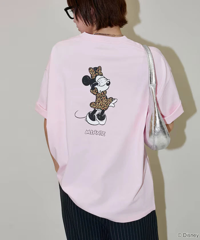 <Functional Material>Mickey Mouse & Minnie Mouse/Face T-Shirt Limited Edition