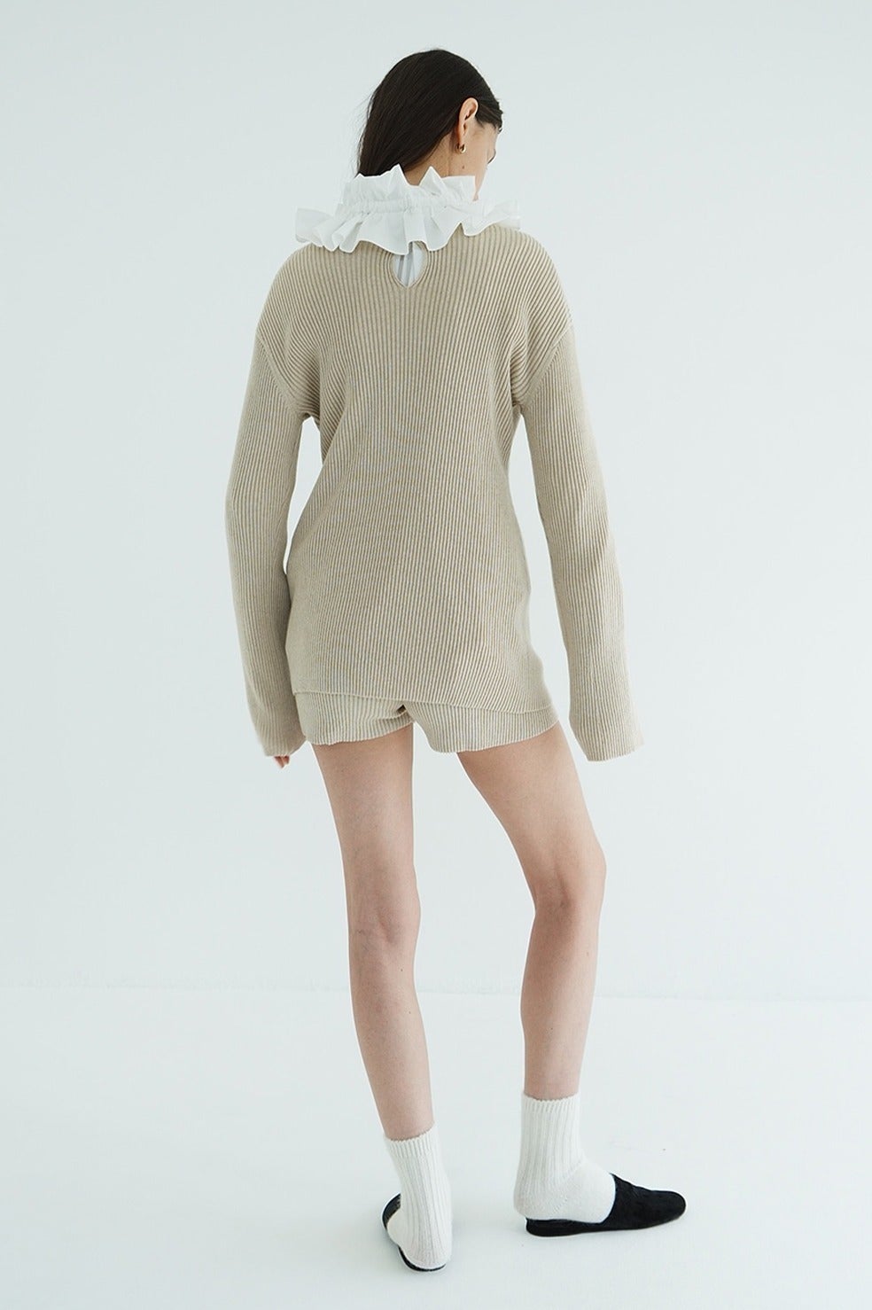 W FACE KNIT MINI ONEPIECE