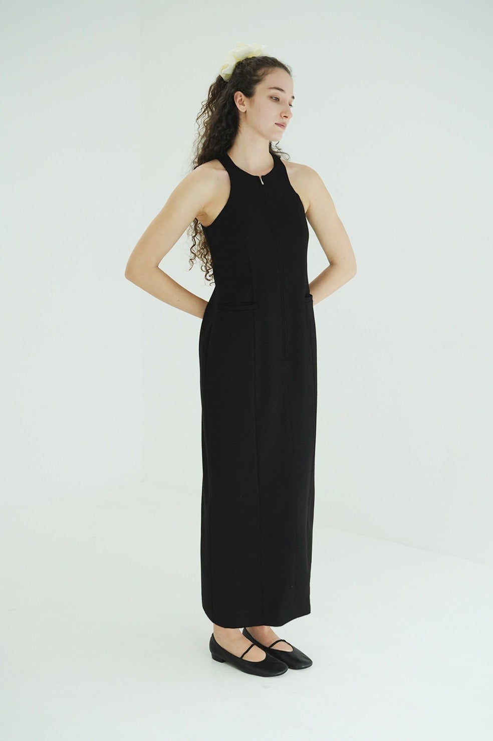 FRONT ZIP AMERICAN SLEEVE ONEPIECE