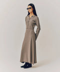 Functional Fabric Silk Blend Knit Ensemble Dress / Anti-Pill / Machine Washable