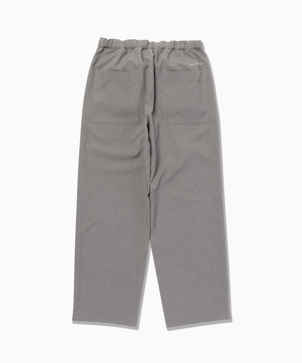 PE melange twill wide pants