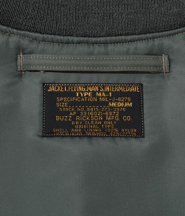 Type MA-1 SLENDER ORIGINAL SPEC. ���BUZZ RICKSON MFG. CO.���