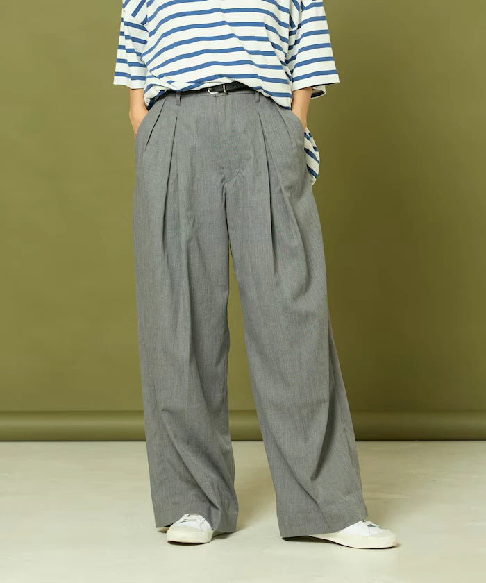 Tuck Wide Slacks Pants