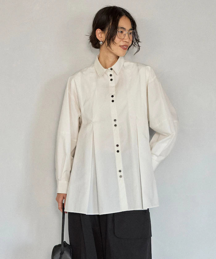 Box Stacked Balloon Sleeve Long Sleeve Shirt