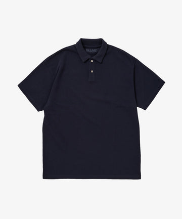 twisted pique polo navy