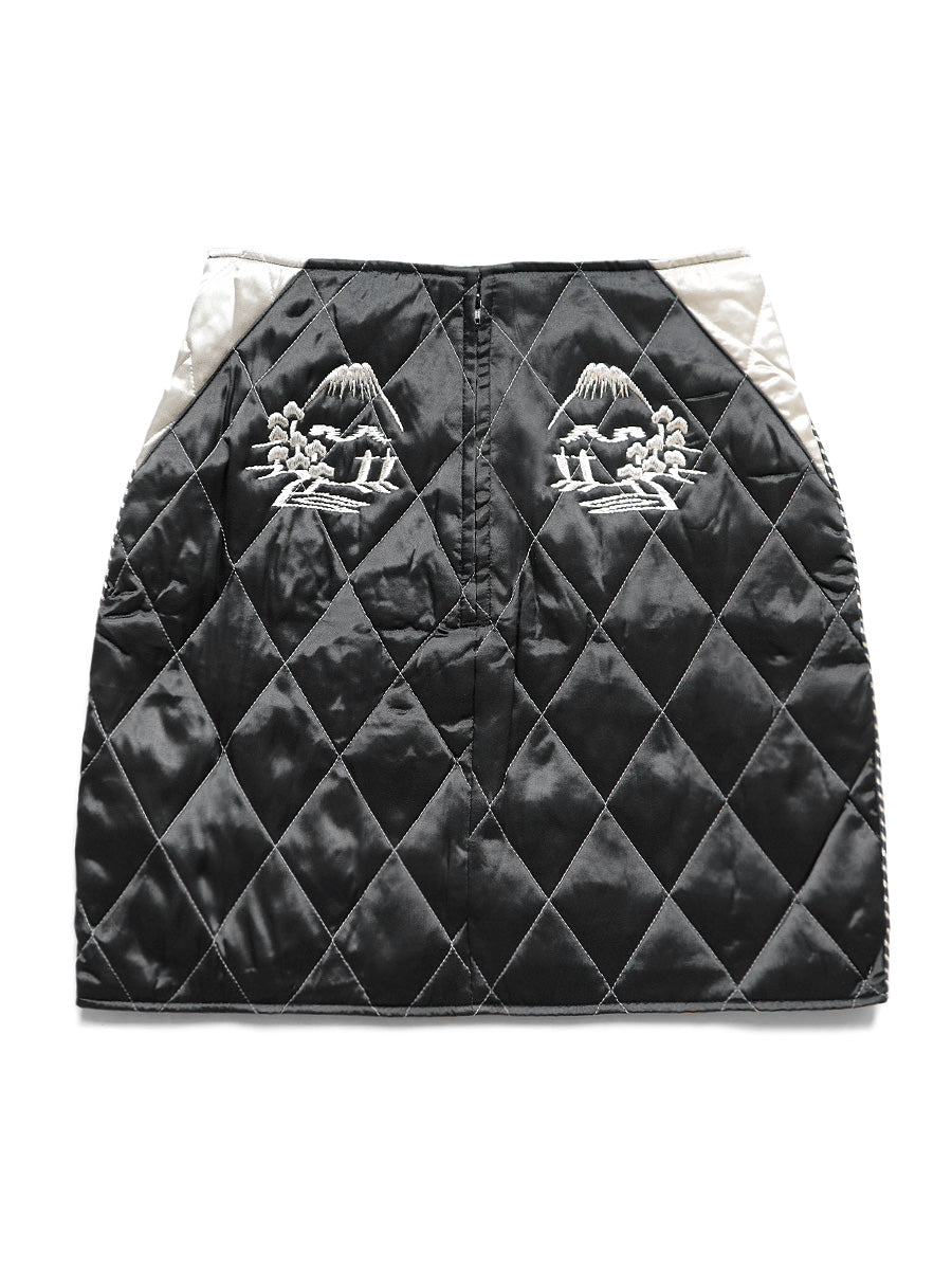 Rayon Satin Kilding Mini Skirt (JAPAN)