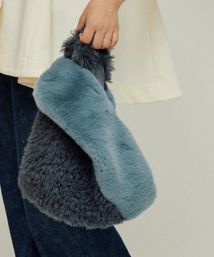 Faux Fur Combination Tote Bag