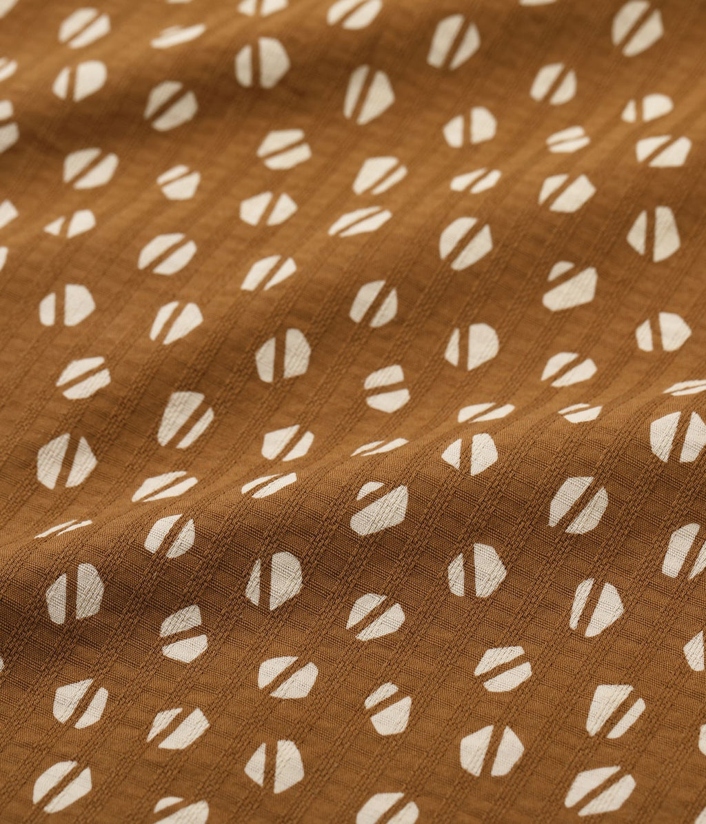 DOBBY COTTON OPEN SHIRT “BLUE MOUNTAIN”