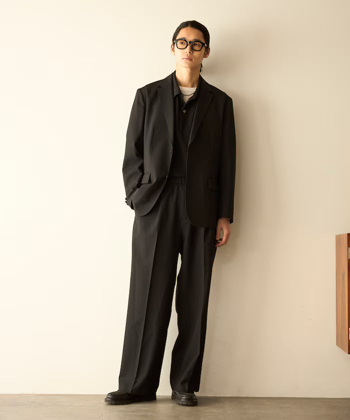 Functional Material Jacket & Wide Slacks Set Up / Washable / UV Cut / Quick Dry / Contact Cooling