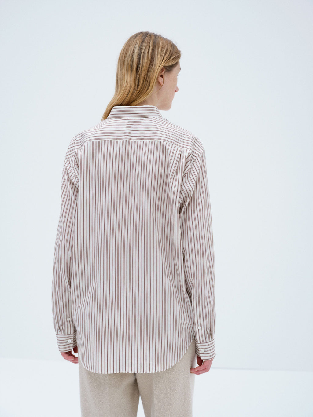 COTTON SILK STRIPE SHIRT