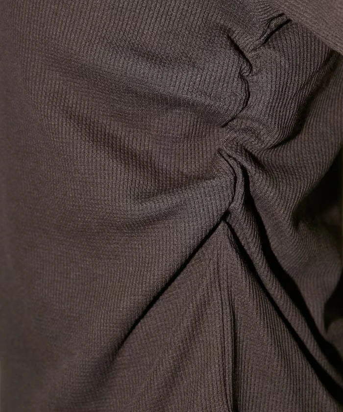 Light Waffle Waist Shirring T-Shirt Limited Edition