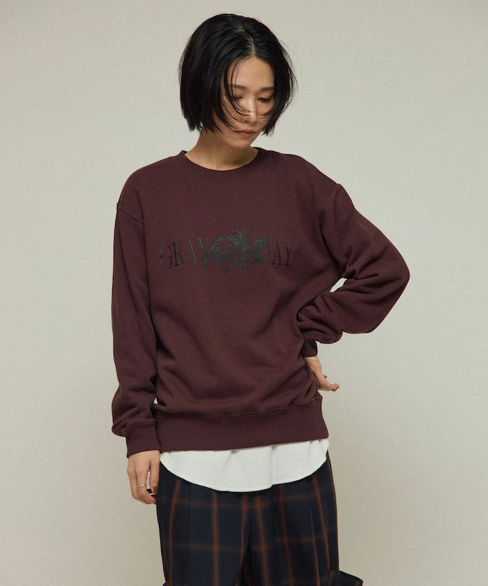 Organic Cotton Animal Logo Print Sweat / CAT / Relaxed Fit / French Terry Sweat