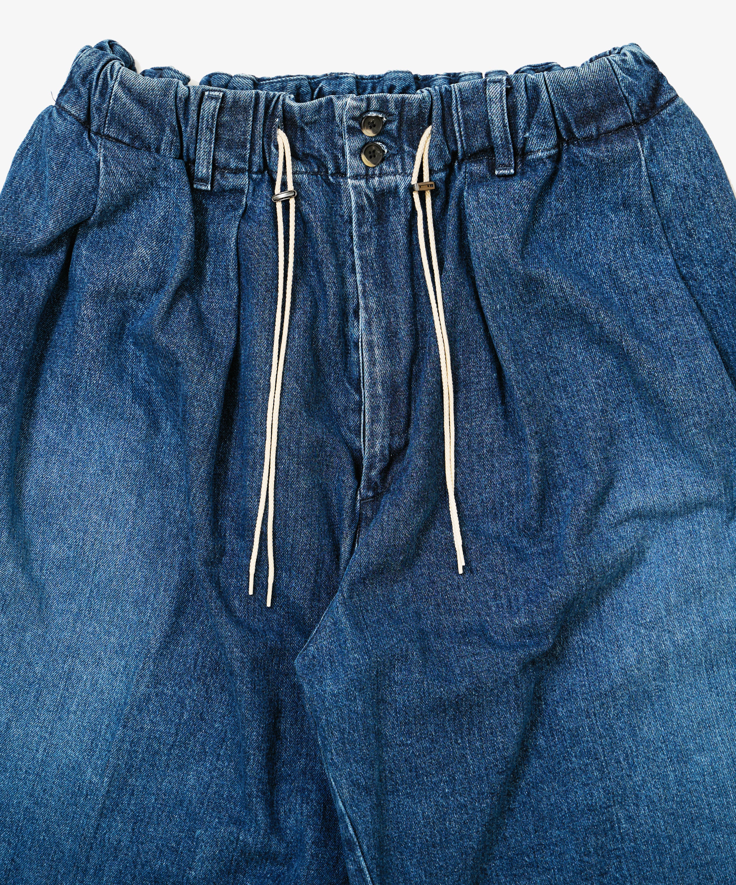 circular short pants denim damaged