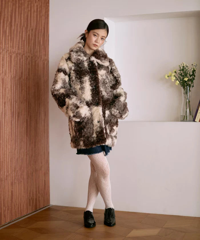 Fake Fur Mid-Length Coat / Fur Coat