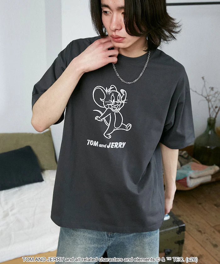 <Functional Material> TOM AND JERRY Graphic T-Shirt Limited Edition
