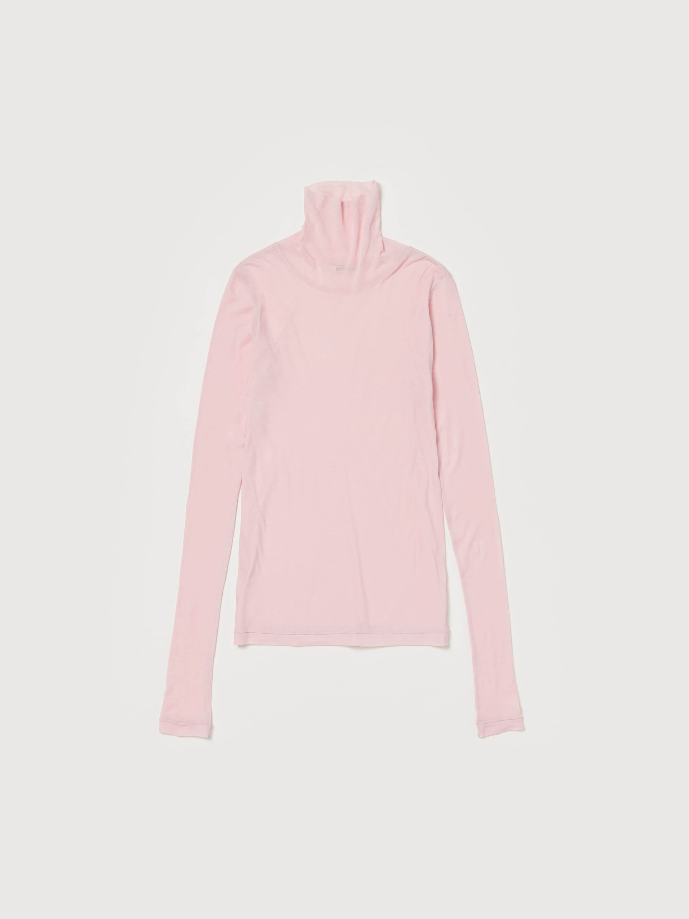 SUPER HIGH GAUGE SHEER RIB TURTLE NECK L/S TEE