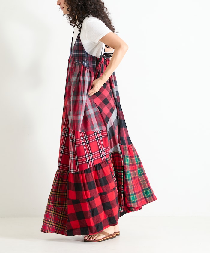 Vintage Remake Check Cami Dress
