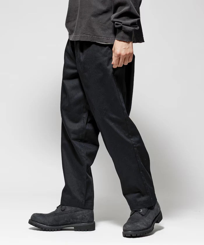 Wide Silhouette Drawstring Chino Pants / Tapered Silhouette Easy Chino Pants